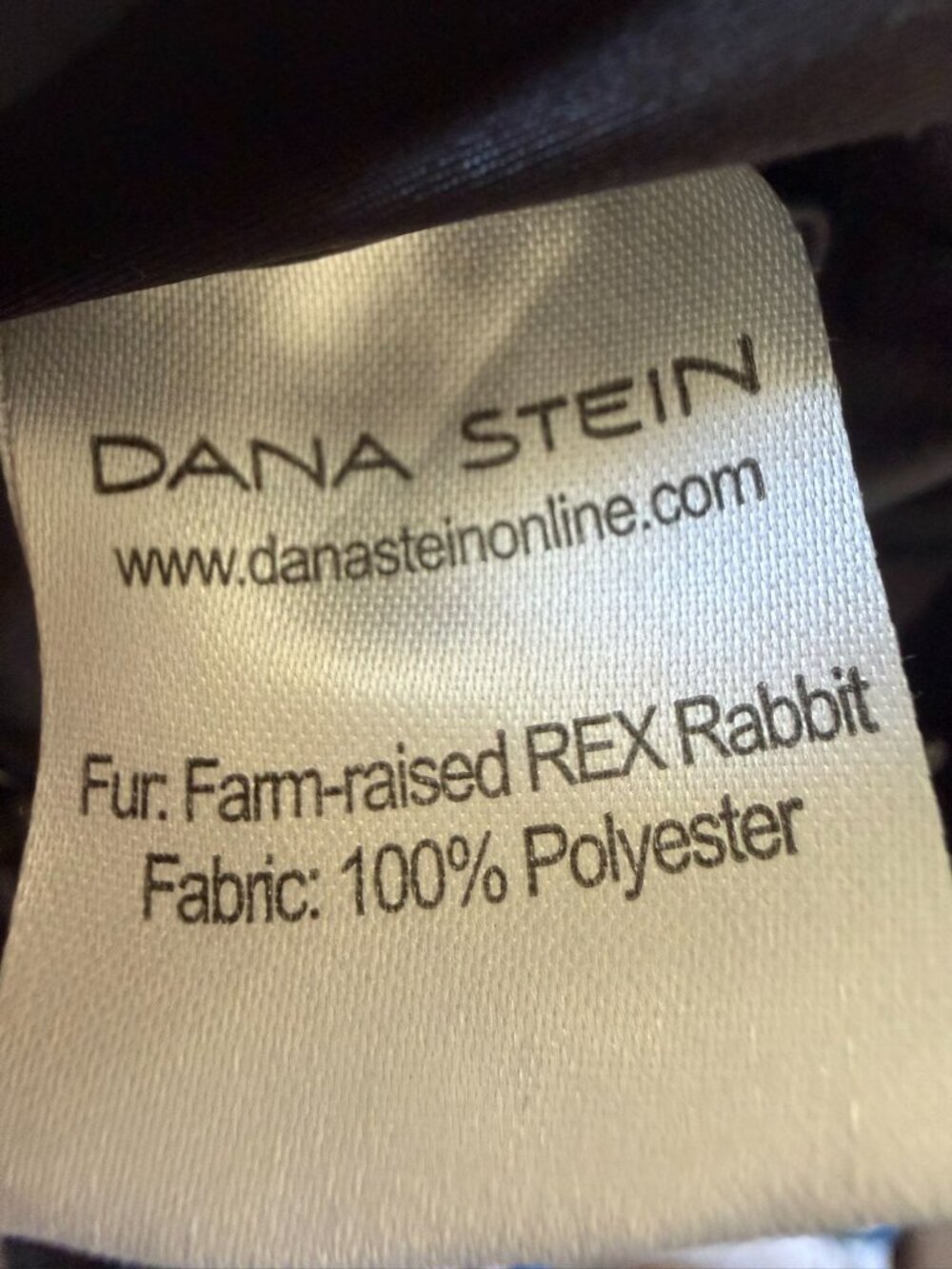 Dana Stein Reversible Rex Rabbit Fur Vest Women XS Black Full Zip Longline - Picture 11 of 11